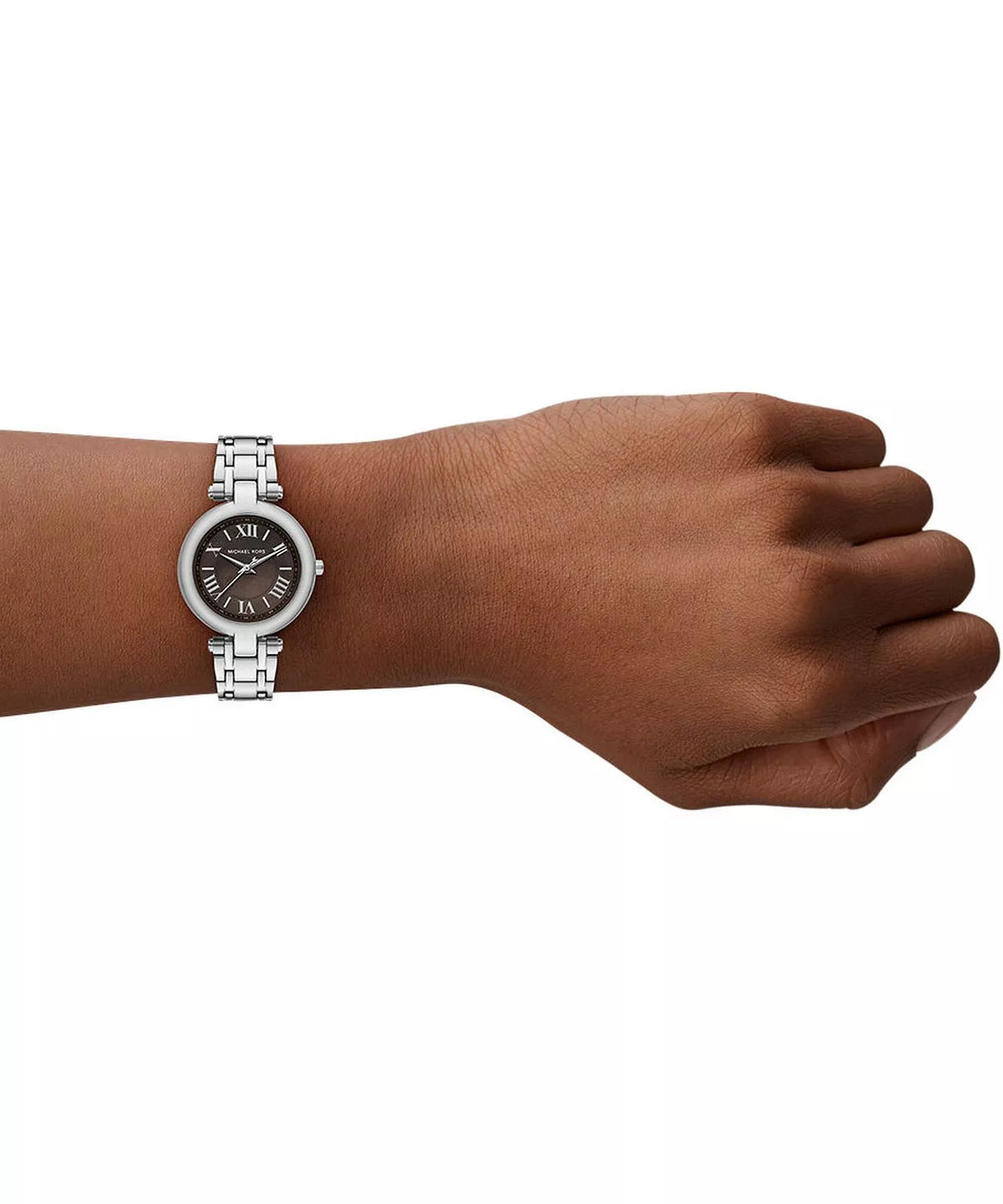 Michael Kors Laney Three-Hand Brown Dial Silver Women's Watch - MK4894