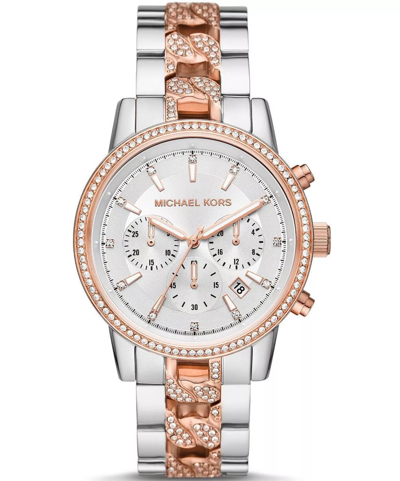 Michael Kors Ritz Chronograph Quartz Crystal White Dial Ladies Watch MK6938