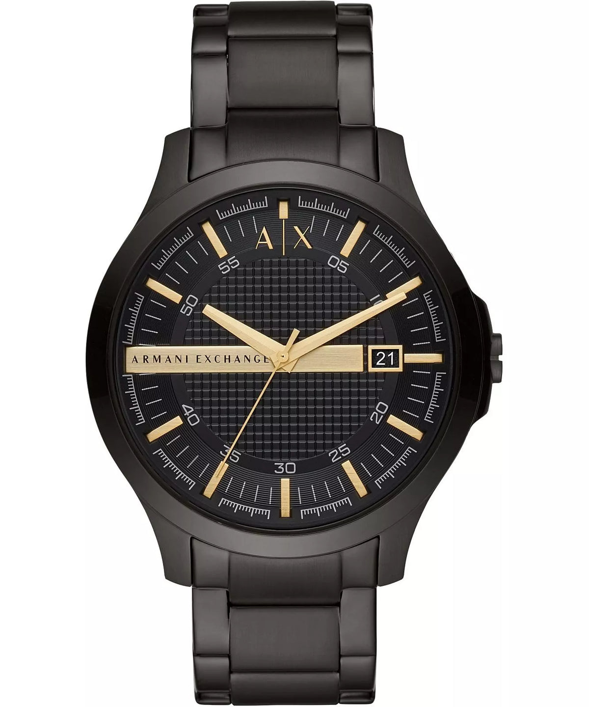 Armani Exchange Hampton Date Black Dial Black Watch - AX2413