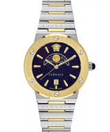Versace Greca Logo Moonphase Two Tone Watch - VE7G00223