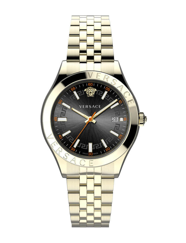 Versace Hellenyium Gold Stainless Steel Men's Watch  VEVK01221 - The Watches Men & CO