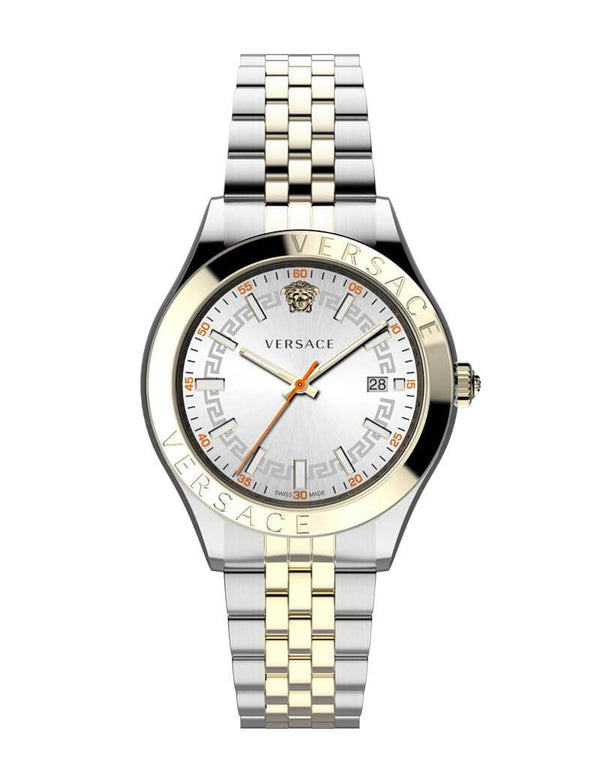 Versace Hellenyium Two-Tone Silver Men's Watch  VEVK01121 - The Watches Men & CO