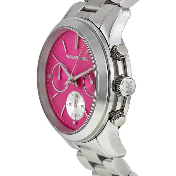 Michael Runway Chronograph Pink Dial Ladies Watch MK6160 - The Watches Men & CO #2