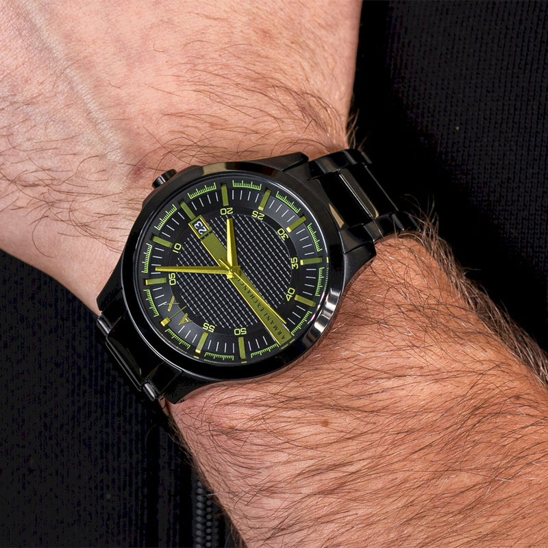 Armani Exchange Black Metal Ion Men's Watch AX2407 - The Watches Men & CO #2