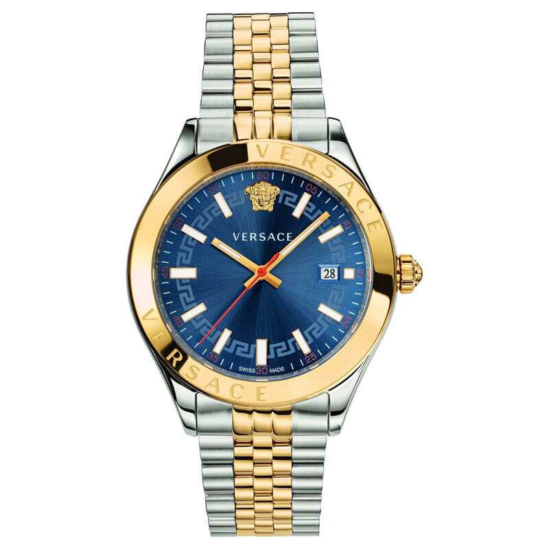 Versace Hellenyium Two-Tone Blue Dial Men's Watch  VEVK00520 - The Watches Men & CO