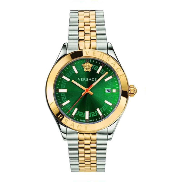 Versace Hellenyium Two-Tone Green Dial Men's Watch  VEVK00620 - The Watches Men & CO
