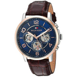Tommy Hilfiger Keagan Navy Dial Leather Strap Men's Watch  1791290 - The Watches Men & CO