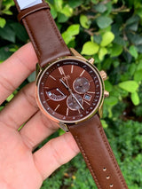 Hugo Boss Mens Chronograph Quartz Leather Strap Watch HB1513605 - The Watches Men & CO #3