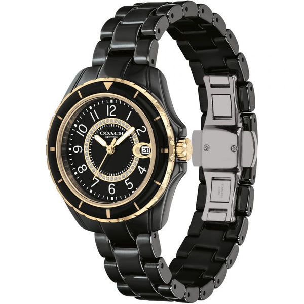 Coach Preston Ceramic Black Dial Ladies Watch 14503461