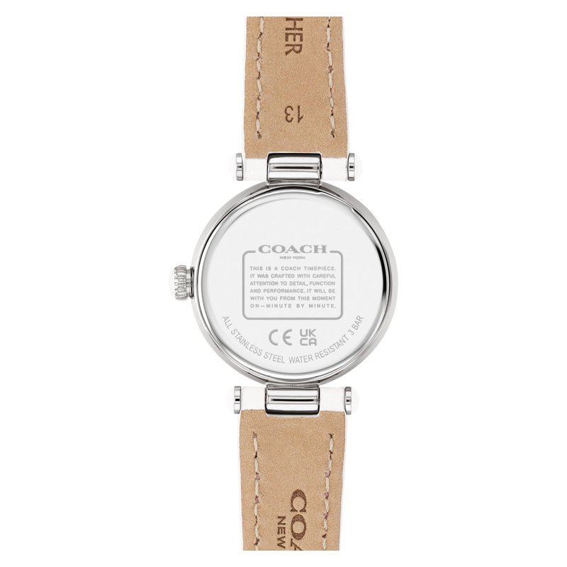 Coach Cary White Leather Strap Women's Watch 14503893 - The Watches Men & CO #3