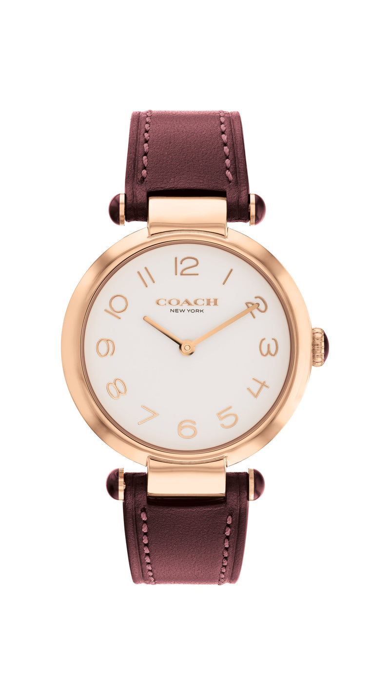 Coach Cary Chalk Leather Strap Women's Watch 14504001