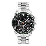 Coach Thompson Silver Black Dial Sports Men's Watch  14602385 - The Watches Men & CO