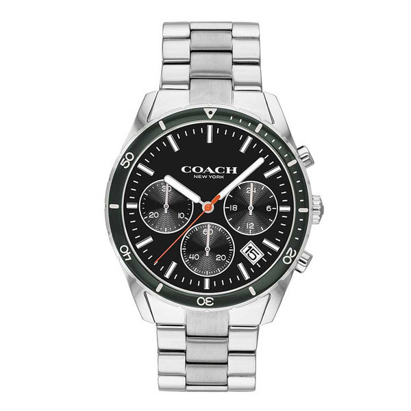 Coach Thompson Silver Black Dial Sports Men's Watch  14602385 - The Watches Men & CO