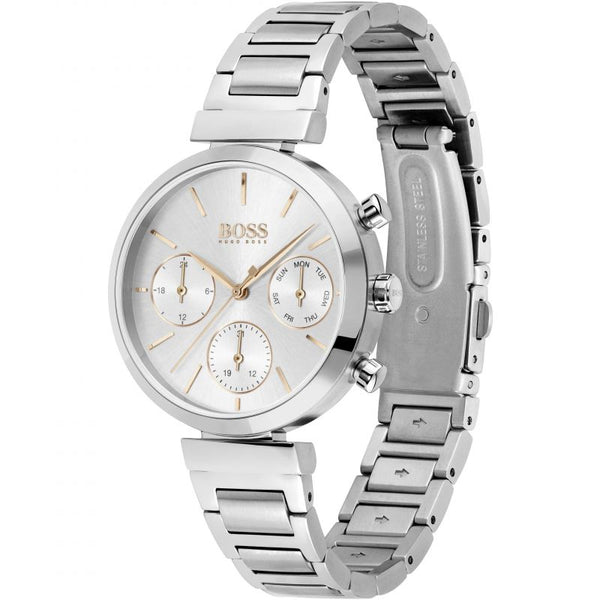 Hugo Boss Flawless Chronograph Silver Women's Watch 1502530 - The Watches Men & CO #2