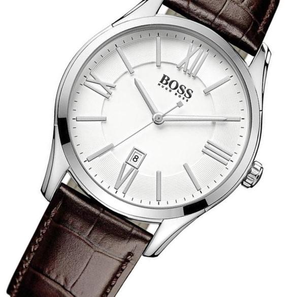 Hugo Boss Ambassador White Dial Leather Strap Men's Watch 1513021 - The Watches Men & CO #3