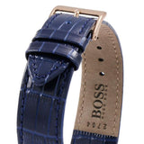 Hugo Boss Jackson Blue Dial Leather Strap Unisex Watch 1513371 - The Watches Men & CO #3