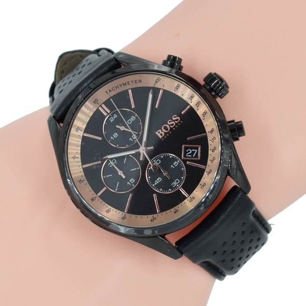 Hugo Boss Grand Prix Chronograph Black Dial Men's Watch 1513550 - The Watches Men & CO #8