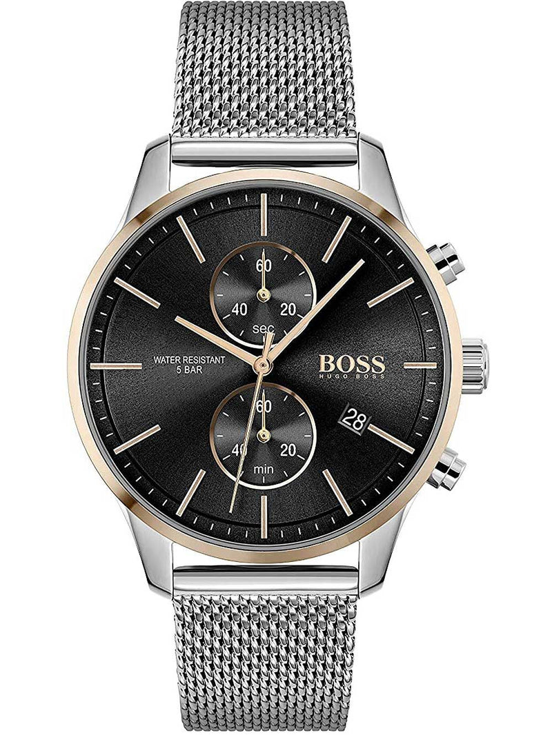 Hugo Boss Associate Silver Mesh Men's Watch  1513805 - The Watches Men & CO