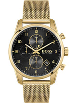 Hugo Boss Skymaster Gold Mesh Men's Watch  1513838 - The Watches Men & CO