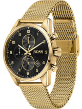 Hugo Boss Skymaster Gold Mesh Men's Watch 1513838 - The Watches Men & CO #2