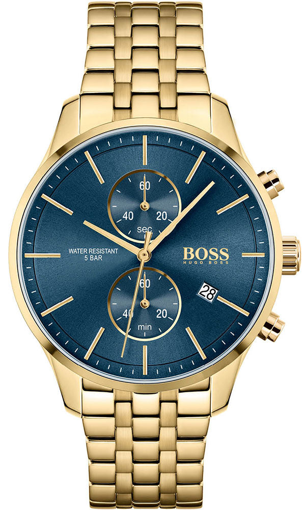 Hugo Boss Associate Gold Chronograph Men's Watch  1513841 - The Watches Men & CO