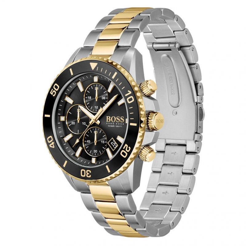 Hugo Boss Admiral Two Tone Chronograph Men's Watch 1513908 - The Watches Men & CO #2