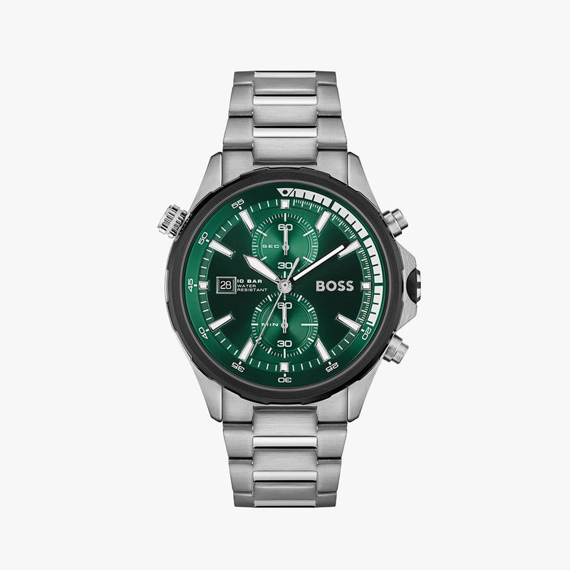 Hugo Boss Globetrotter Green Dial Men's Watch  1513930 - The Watches Men & CO