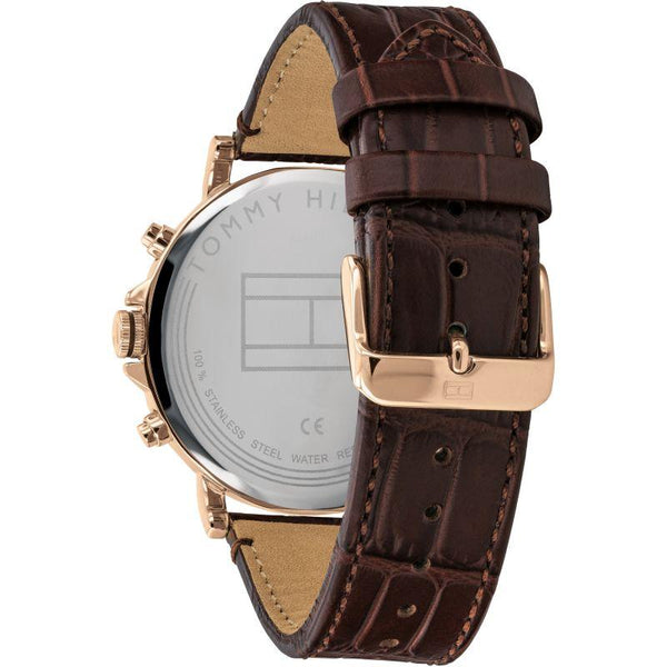 Tommy Hilfiger Multi-function Brown Leather Men's Watch 1710379 - The Watches Men & CO #2