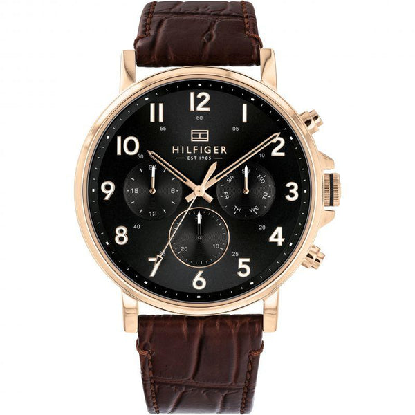 Tommy Hilfiger Multi-function Brown Leather Men's Watch  1710379 - The Watches Men & CO