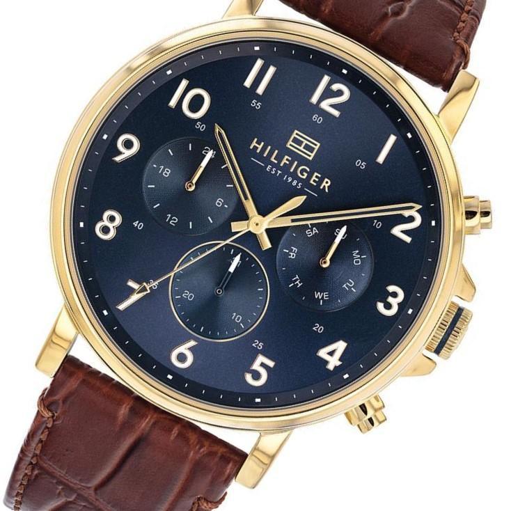 Tommy Hilfiger Multi-function Brown Leather Men's Watch 1710380 - The Watches Men & CO #2