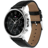 Tommy Hilfiger Multi-function Black Leather Men's Watch 1710381 - The Watches Men & CO #3