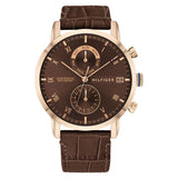 Tommy Hilfiger Multi-function Brown Leather Men's Watch  1710400 - The Watches Men & CO