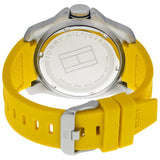 Tommy Hilfiger White and Navy Dial Yellow Rubber Men's Watch 1791115 - The Watches Men & CO #4