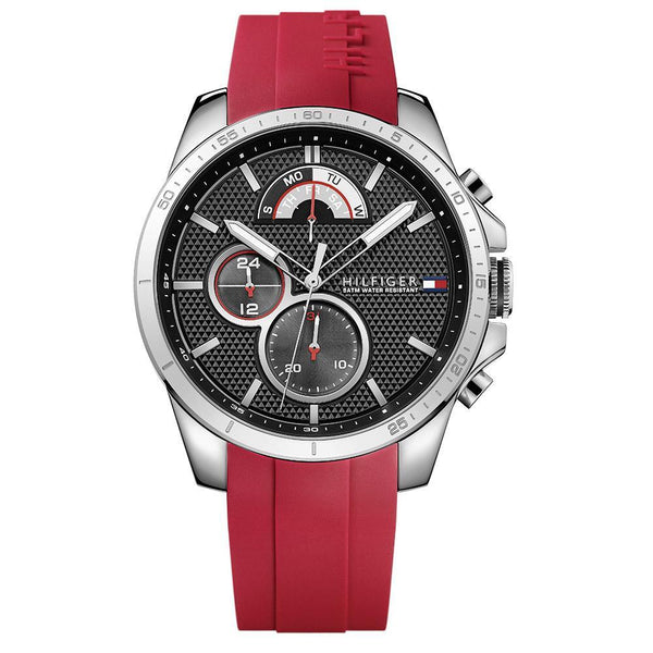 Tommy Hilfiger Men's Red Silicone Sports Watch  1791351 - The Watches Men & CO