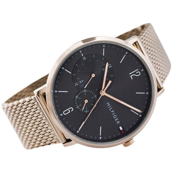 Tommy Hilfiger Grey Dial Rose Gold Mesh Men's Watch 1791506 - The Watches Men & CO #2