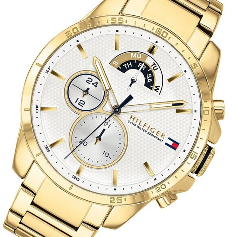 Tommy Hilfiger Gold Steel Men's Multi-function Watch 1791538 - The Watches Men & CO #2