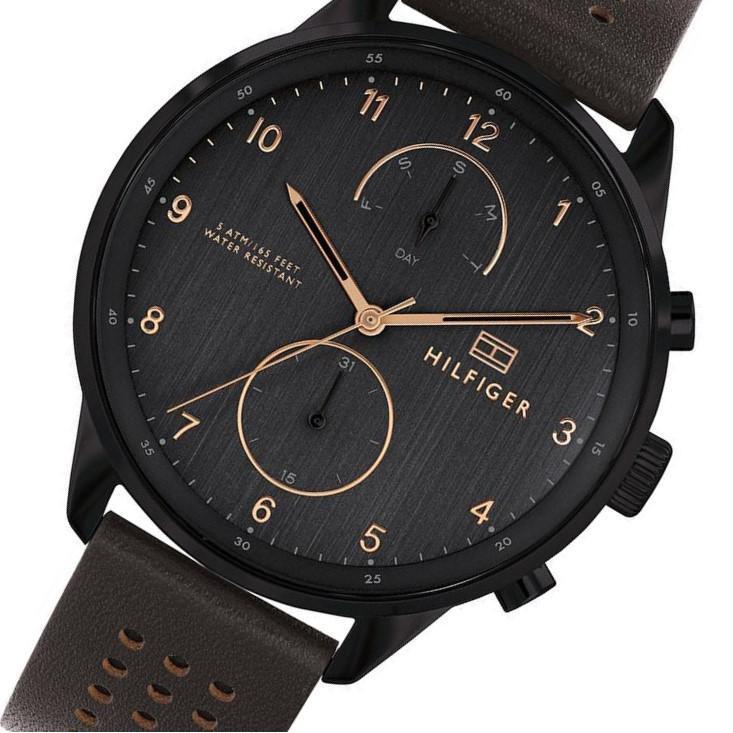 Tommy Hilfiger Modern Brown Leather Men's Watch 1791577 - The Watches Men & CO #3