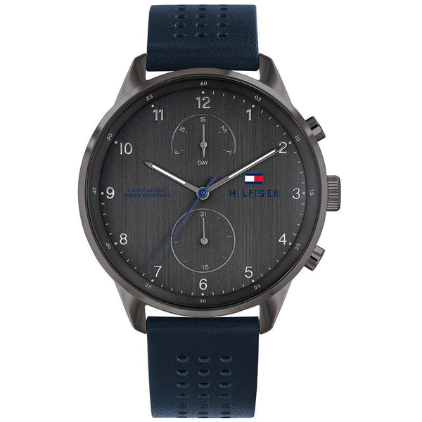 Tommy Hilfiger Blue Leather Men's Watch  1791578 - The Watches Men & CO