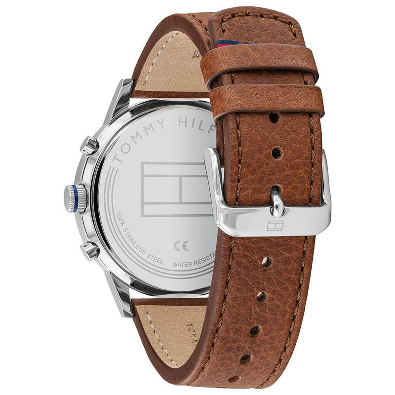 Tommy Hilfiger Multi-function Light Brown Leather Men's Watch 1791629 - The Watches Men & CO #3