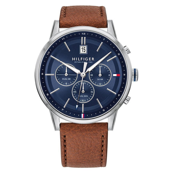 Tommy Hilfiger Multi-function Light Brown Leather Men's Watch  1791629 - The Watches Men & CO