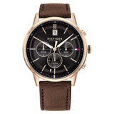 Tommy Hilfiger Multi-function Dark Brown Leather Men's Watch  1791631 - The Watches Men & CO