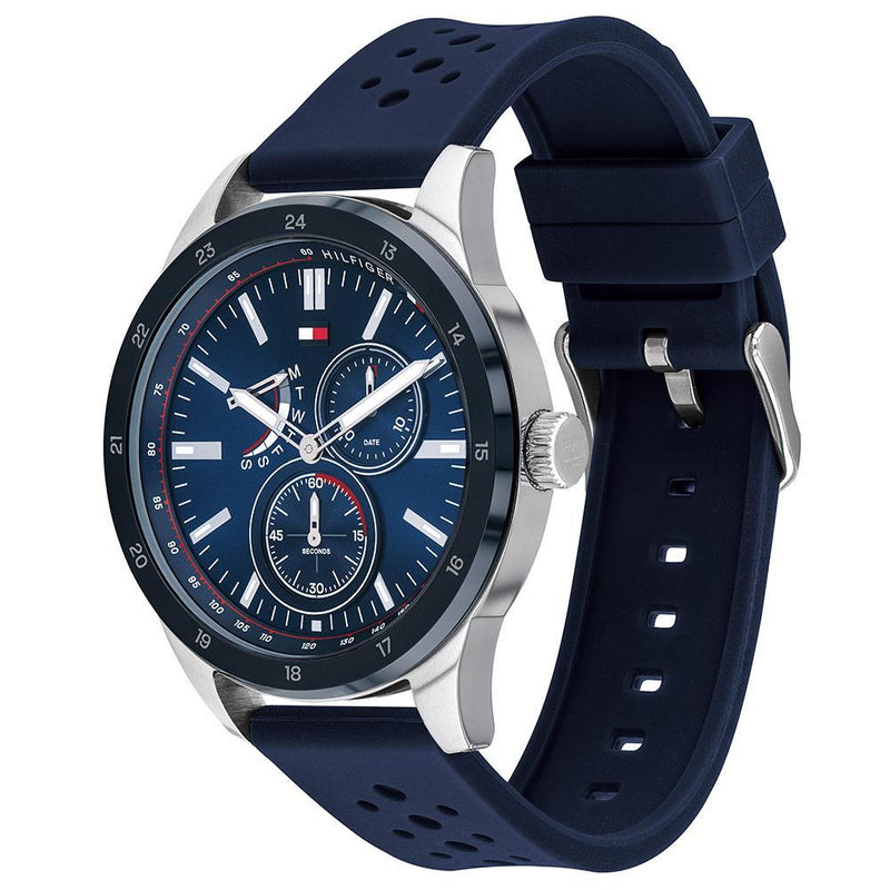 Tommy Hilfiger Multi-function Blue Silicone Men's Watch 1791635 - The Watches Men & CO #3