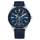 Tommy Hilfiger Multi-function Blue Silicone Men's Watch  1791635 - The Watches Men & CO