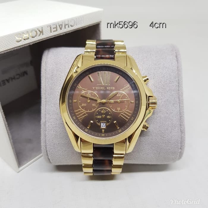 Michael Kors Bradshaw Chronograph Chocolate Gold Watch MK5696 - The Watches Men & CO #4