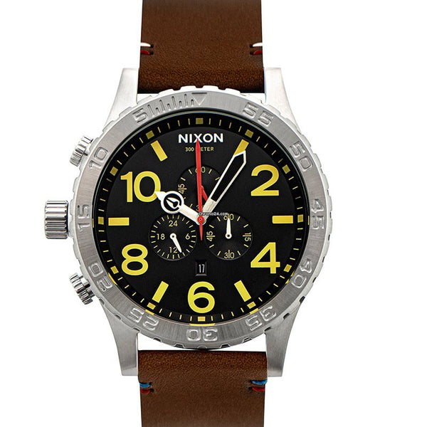 Nixon 51-30 Chrono Black Dial Brown Leather Men's Watch Men's Watch  A124-019 - The Watches Men & CO