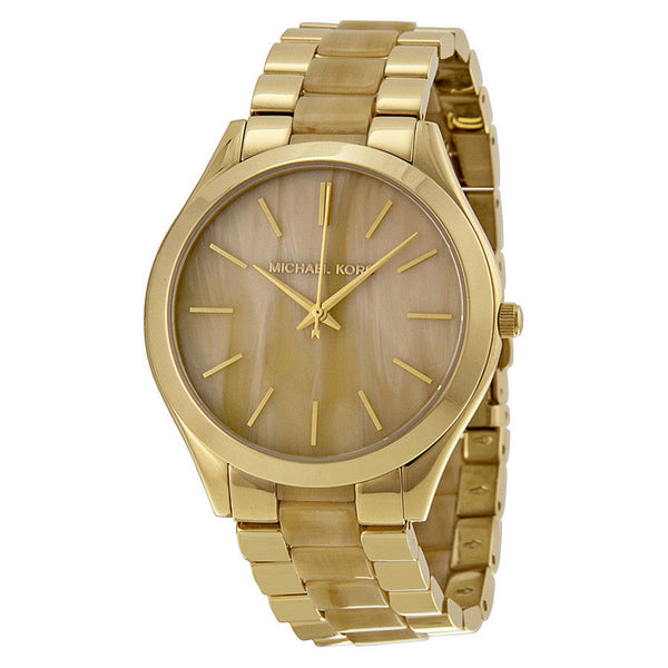 Michael Kors Slim Runway All Gold Ladies Watch  MK4285 - The Watches Men & CO