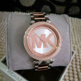 Michael Kors Parker Rose Gold and Silver Ladies Watch MK6314 - The Watches Men & CO #5