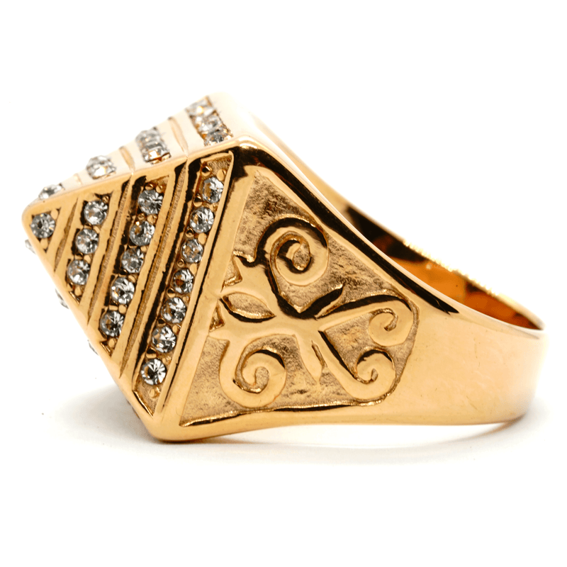 Big Daddy The Great Pyramid Gold Diamond - Ring Size 15