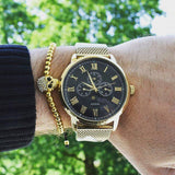 Guess Black Dial Gold-Tone Mesh Men's Watch#W0871G2 - The Watches Men & CO #4