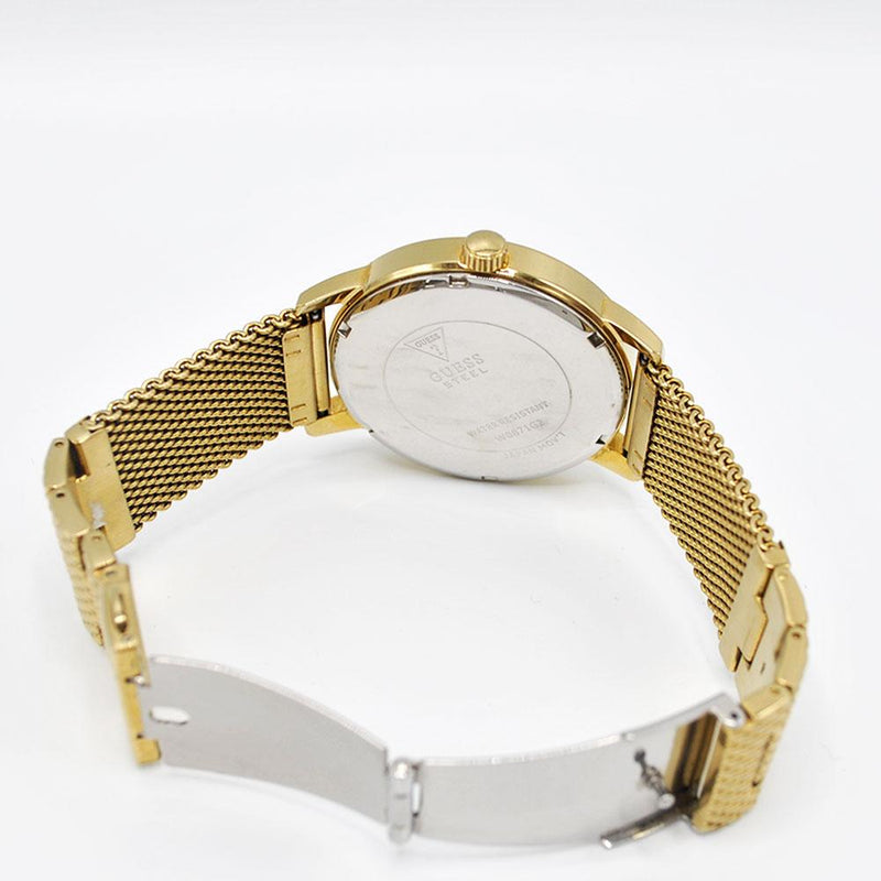 Guess Black Dial Gold-Tone Mesh Men's Watch#W0871G2 - The Watches Men & CO #2